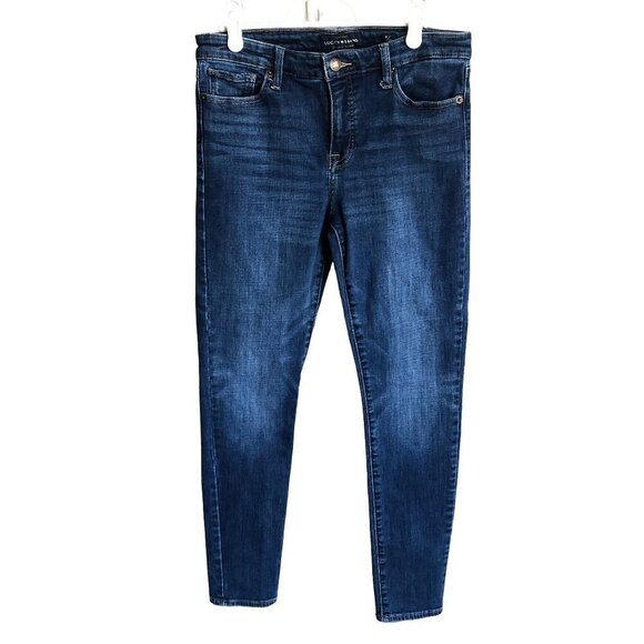 LUCKY BRAND Ava Skinny Regular Dark Blue Denim Jeans Women's Size 6 / 28 - Picture 1 of 16